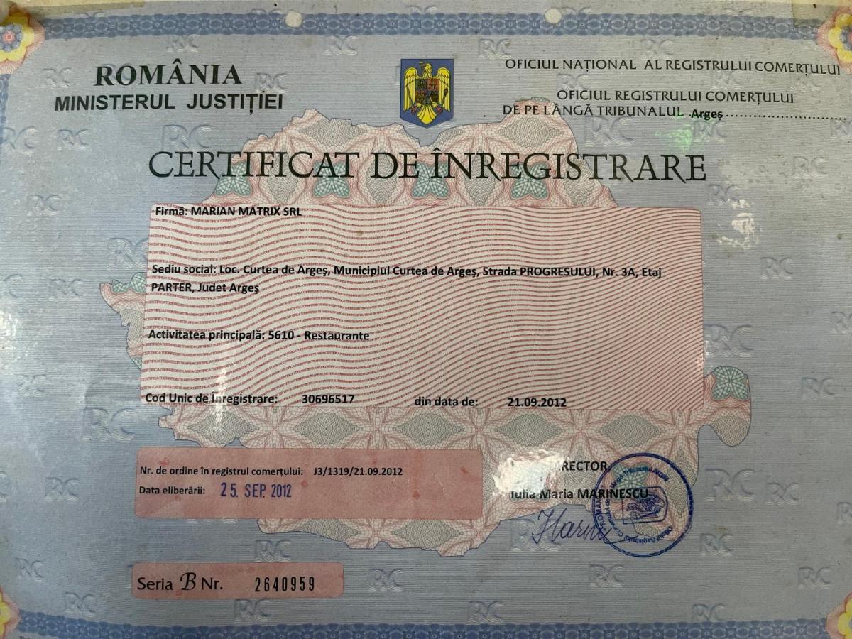 Pensiune Matrix Curtea de Argeş Eksteriør billede